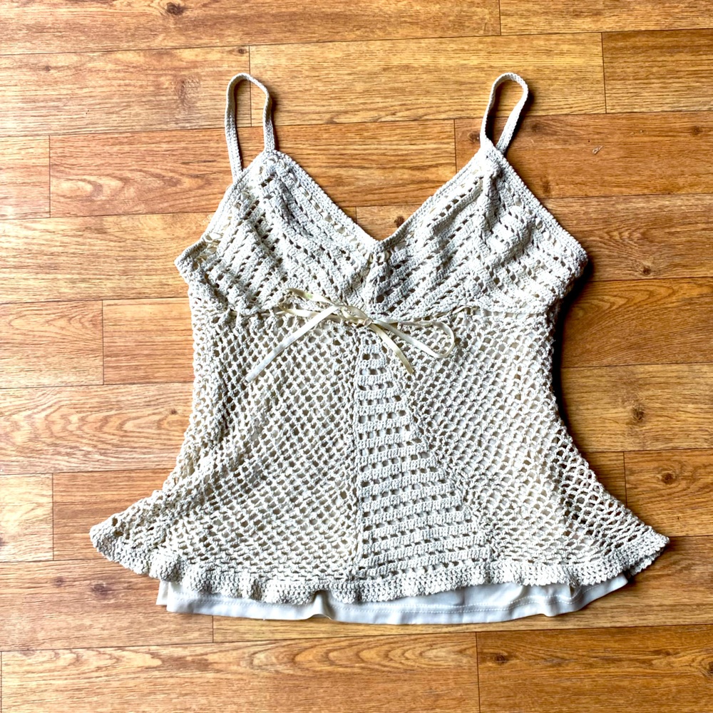 Faded Glory y2k Crochet Tank